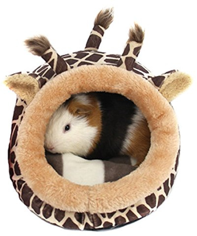 Niche Winterworm en peluche - Pour animal de compagnie, hamster, hérisson, cochon d'Inde, chaton - Douce - Avec rembourrage amovible