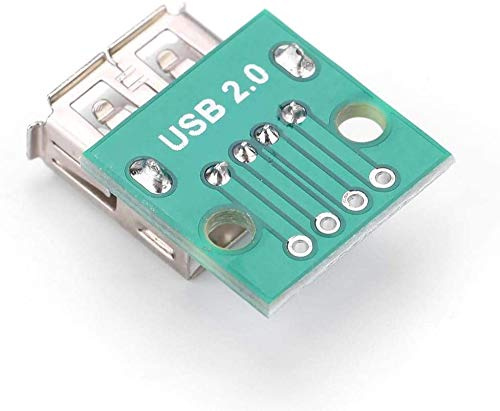 USB Type A Female Socket Breakout Board 2.54mm Pitch DIP Adapter for Breadboard DIY USB Power Supply Projects 10Pcs