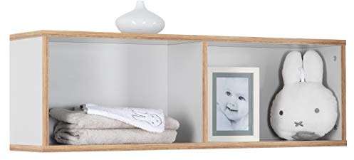 roba Wandregal 'Caro' passend zur Wickelkommode 'Caro', Hängeregal für Kinderzimmer, lichtgrau, Holz