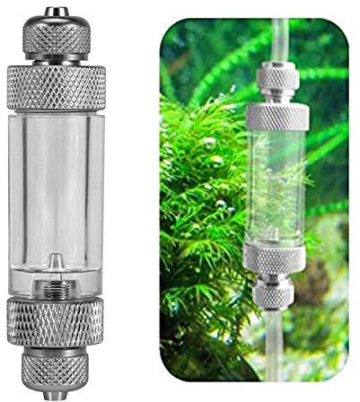 yeemeen CO2 Blasenzähler CO2 Druckminderer Regulator, CO2 Aquarium Diffusor Regler, Behälter Wartungswerkzeug für zum Ermitteln der Menge an CO2 Zugabe, Aluminiumlegierung Beide Kopf