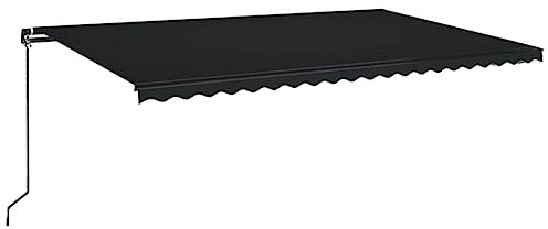 vidaXL Tenda da Sole Retrattile Manuale 500x350 cm Antracite