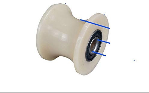 Jdon-hats FJY-WHEEL 4 Stück verschiebbare Rillen-Nylon-Walzen mit Durchmesser 60 mm, Dicke 48 mm, U-Nut Durchmesser 50 mm, Tor-Nylonrad mit doppelten 6201RS Kugellager.