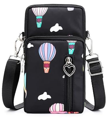 Handy-Geldbörse, Umhängetasche, Schultertasche für Google Pixel 6 Pro 5 4a 5G, Samsung Galaxy S22 Ultra S21 FE S20 FE A22 A10 A03 A53 iPhone 13 12 11 1 Pro Mit ax OnePlus 10 Pro 9 Pro (Ballon)