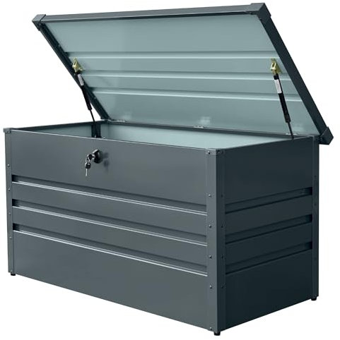 WERKA PRO Coffre Rangement verrin 350L métal, Gray