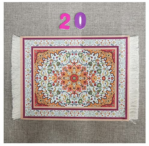 Egurs Mauspad Teppich Muster Perser Stil Orientteppich Mini Teppich Untersetzer mit Quaste Computer Zubehör Bunte Glasuntersetzer Glascoaster 20#