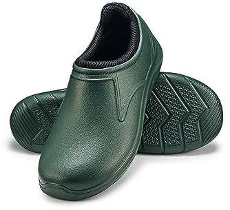ESTRO Gartenclogs Herren Gartenschuhe Herren - Clogs Gartenschuhe Damen Leicht Garten Clogs Damen Gummischuhe K040S (45 EU, Dunkelgrün)