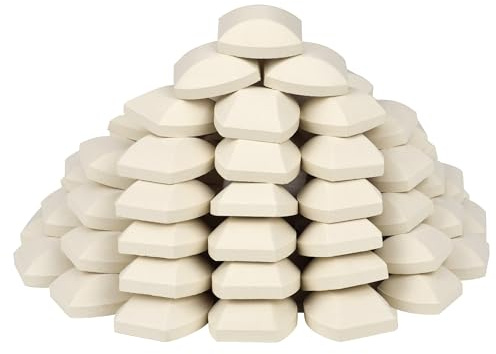 Leship Lot de 100 briquettes en céramique de rechange pour barbecue à gaz Turbo, Nexgrill à gaz, briquettes de rechange pour pierres de lave, 5,1 x 5,1 cm