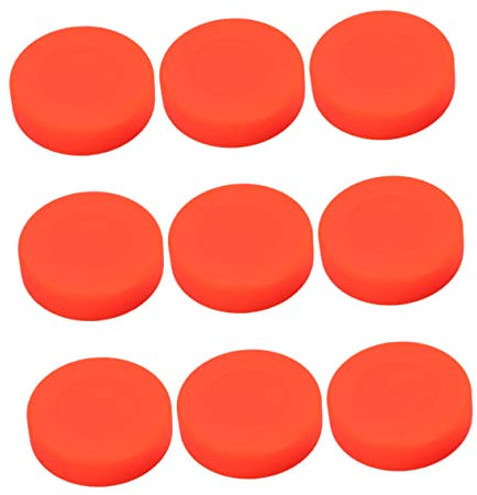 Supvox 12stücke Eishockey-Pucks Aus Gummi Mit Einstellbarer Härte Matte Hockeybälle Sportzubehör Für Roller-streethockey Orange