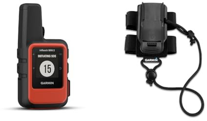 Garmin inReach Mini 2 Satelliten-Kommunikationsgerät Wandern GPS & Rucksackhalterung, schwarz