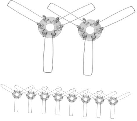SKISUNO 10 Stück Lampenschirmfederadapter Metall Elastische Lampenschirmklammern Für Pendelleuchten Mit Starker Klemmkraft Und Universeller Kompatibilität