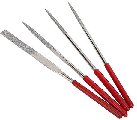 Juego de limas de metal de 4 piezas, juego de limas pequeñas, juego de limas de aguja de diamante, herramienta de limas curvas, mini lima de metal, lima de diamante, limas en