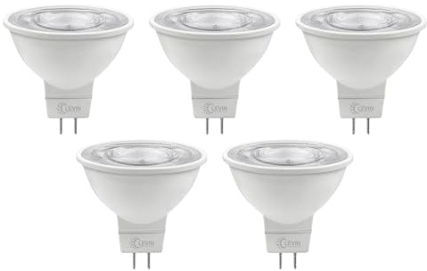 Levin Germany MR16 GU5.3 LED Bulbs 6.5W 3000K Warm White | LED Spotlight Bulbs 230V 550 Lumens 60° Beam 20,000h Lifespan | Energy Saving Non-Dimmable GU5.3 Spot Lights Bulbs for Home, Kitchen