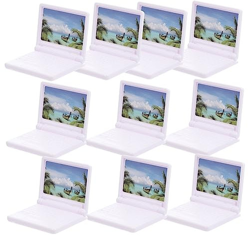 Vaguelly 10pcs Mini Laptop Model Doll House Ornaments Creative Micro Landscape Decorations for Diy Projects for Friend Sharing Fun