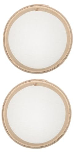 BESPORTBLE 2 Pièces Tamis filtrant instantané doublures Recette Pot boîtes de Conserve Tamis de Cuisine Filtre à pâtisserie Tamis Rond de Cuisson Tamis de Jardin Tamis de Sol Acier Inoxydable