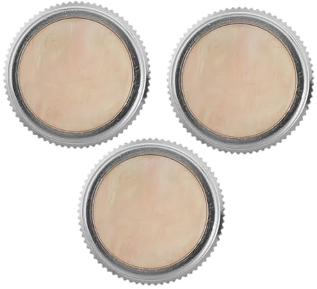 Trompetenknöpfe mit Muscheleinlage und Metallsockel | Trompete und Tuba, Sichere Schnappbefestigung, Beige Ausführung, 3 Stück, Edles Zubehör