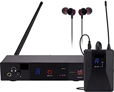 DJ-Mixer-Controller Drahtlos im Ohrmonitorsystem Einkanal 16 Frequenzen ausgewählt for Sängerbühnen Performance DJ für Streaming/Podcasting/Gaming, Telefon, Computer