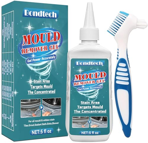 Mould Remover Gel, Household Mould and Mildew Remover and Cleaner for Black Washing Machine, Kitchen, Bathroom Sink, Tile, Grout, Stains 150g (1, 1 Pack)