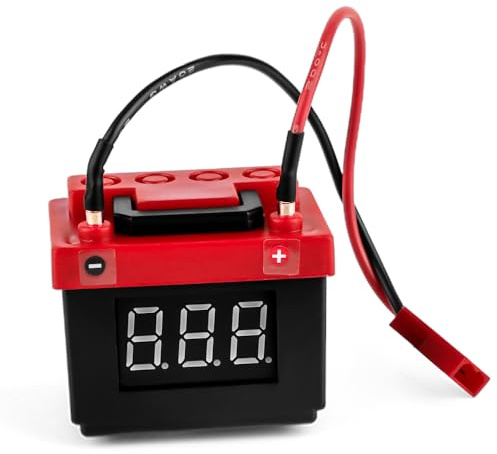 GLOBACT 1/10 RC Low Voltage Alarm Lipo Battery Tester for TRX4 Axial SCX10 RC4WD D90 Tamiya Redcat Gen7 1/10 RC Crawler Upgrade Accessories