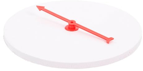 MUSISALY Roue de Loterie Blanche à Plateau Tournant Compact et Portable en Plastique pour Jeux de Société en Classe et Salons Professionnels