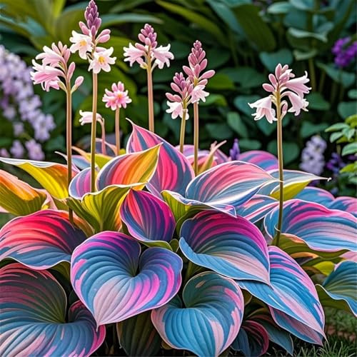 Raro Hosta Bulbi, piante perenni, Hosta Bulbi grande, Ambiente paesaggistico, Hosta in vaso, profumate, pianta Hosta(Non artificiali)-4 bulbi-G