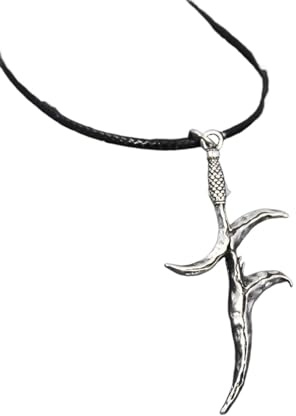 ZFHTJEKNCS Game Cosplay Prop Necklace Dark Wind Lrregular Necklace Pendant Choker for Friends Gift