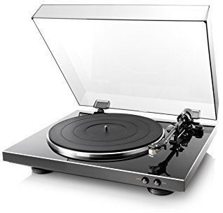 Denon DP-300 F Vollautomatischer Plattenspieler (Riemenantrieb, integrierter Vorverstärker, Vollautomatik) schwarz