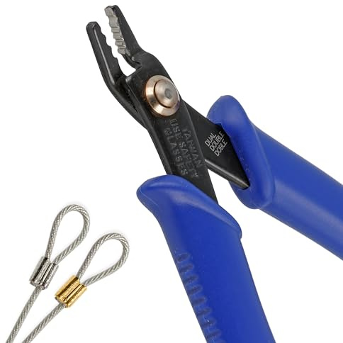 The Beadsmith Double Notch Crimper - 5” Long (127mm) - Use with 2-3mm crimps & .013-.024 Diameter Beading Wire - Comfortable Handles - Create Perfect crimps Every time - Tool for Jewelry Making