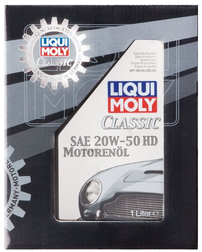 LIQUI MOLY Classic Motorenöl SAE 20W-50 HD | 1 L | mineralisches Motoröl | Art.-Nr.: 1128, farblos