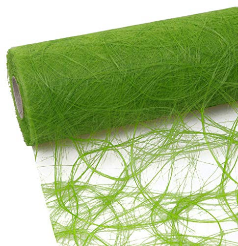 Sizoweb Tischband - 25 Meter Rolle + 100 Deko Herzen - gespiegelt - Gratis (30cm Breite, Apfelgrün)