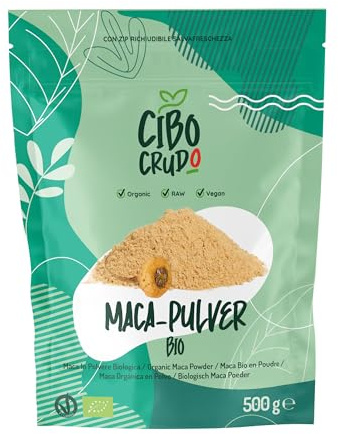 Bio Maca Pulver Gelb - 500g. Maca Wurzel Pulver aus Peru für Maca Kaffe oder Tee Natürlich und Rein. Organic Maca Root Powder for Maca Tea or Coffee.