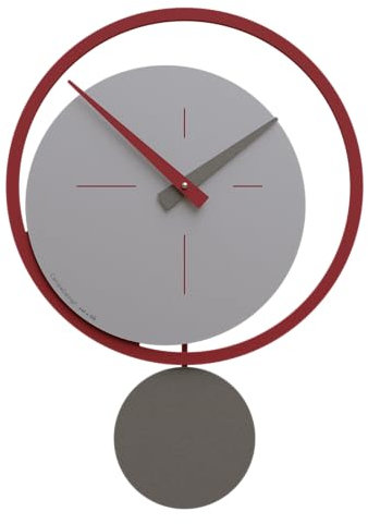 CalleaDesign - Eclipse Pendeluhr, rubinrot