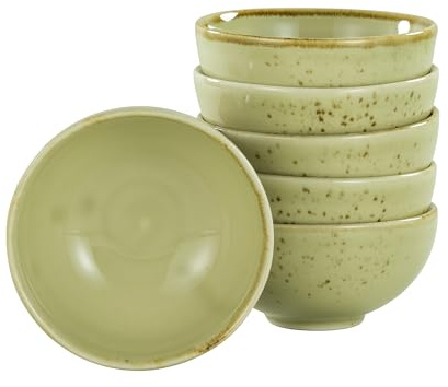 Creatable, 22084, Serie Nature Collection, 6-teiliges Geschirrset, Dipschale aus Steinzeug, spülmaschinen- und mikrowellengeeignet, Qualitätsproduktion