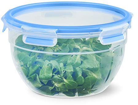 Emsa Clip&Close Boîte alimentaire ronde 2,6 L, Conservation parfaite des aliments, Joint fraicheur 100 % étanche, Hygiénique, Sans odeur, Sans BPA, Fabriquée en Allemagne, Garantie 30 ans N1011400