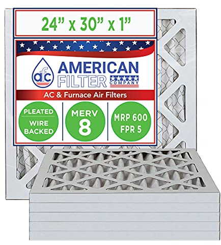 Luftfilter Merv 8 plissierter Hvac AC Ofenfilter (6er-Pack) von AFC, hergestellt in den USA