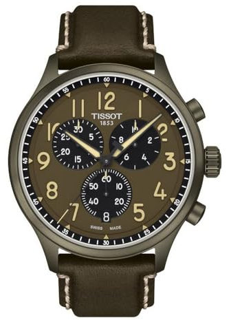 Tissot Men's Chronograph Swiss Quartz Watch with Leather Strap T1166173609200