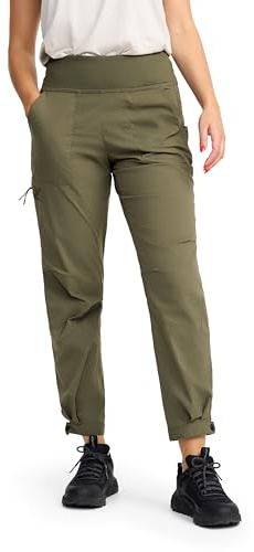 RevolutionRace Breezy Curved Ankle Stretch Hose für Damen, Leichte und atmungsaktive Hose für den Alltag und alle Outdoor-Aktivitäten, Grape Leaf, XXL