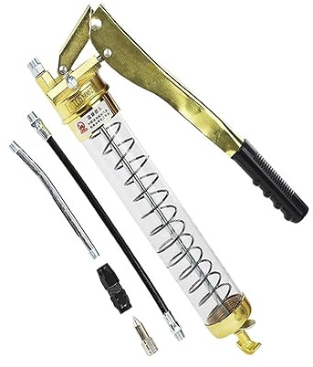 Pistolet graisseur manuel à levier robuste Pistolet à graisse manuel, haute tension, Transparent, Portable, style, biellette de direction, conception à Double Piston, équipement de remplissage, 600cc