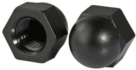 10-100 Stück M3 M4 M5 M6 M8 M10 M12 schwarze Kunststoff-Nylon-Eichelkappenmuttern Kuppelkopfmutter for Bolzen Schrauben (Size : M8X1.25-100pcs)