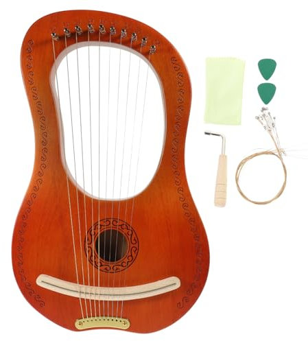 Abaodam Lyraharfe Holzharfe Saiteninstrument Handharfe Musikinstrument Saiten Antiker Stil Klanginstrument Für Anfänger
