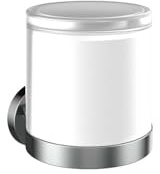 EMCO Round Flüssigseifenspender zur Wandmontage I Pumpspender zum Kleben oder Schrauben I Wandseifenspender & Seifenspender für Badezimmer Chrom Sensor Seifenspender