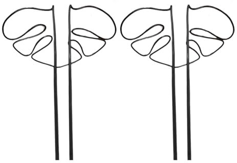 osiuujkw Columnas Decorativas Ajustables para jardín, 2 Piezas, sin óxido, para Exteriores, aleación, pilares de Plantas de Interior, Soportes para Plantas, Negro