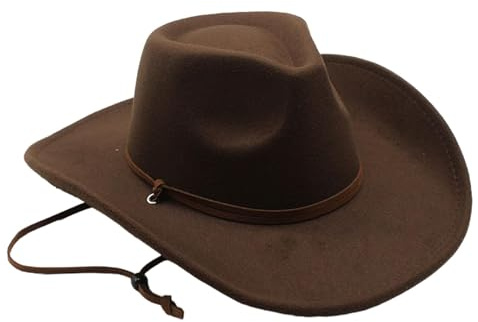 Cowboy Sun Hat, Dam Cowgirl Hat - Cowboykostymhatt med bred brätte - Bekväm västerländsk tillbehör solhatt för män Kvinnor Kostymfester Cosplay