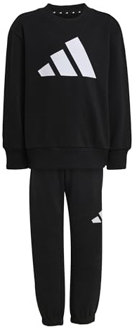 adidas Mixte enfant Essentials Jogger Track Suit, black/white, 6-7 Years