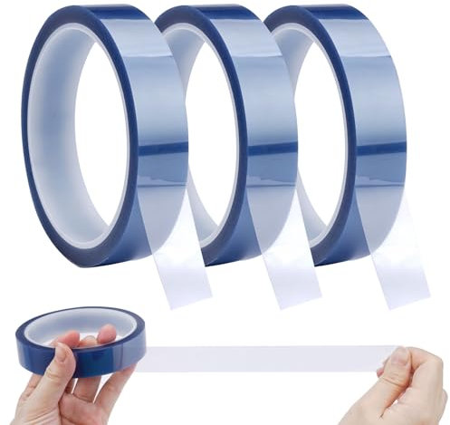 3 Rotoli Nastro Termico Blu,20mm x 33m Nastro per Sublimazione Resistente al Calore,Nessun Residuo Nastro Termico per Sublimazione,Adesivo per Sublimazione Nastro per Schede di Circuiti Elettronici