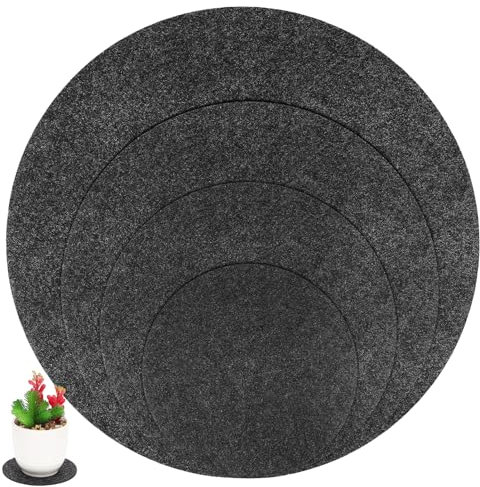 Toddmomy 20pièces sous-Verres Ronds Feutre Absorbants pour Pots De Plantes De Sol Meubles Matériau pour Intérieur Et Bureau