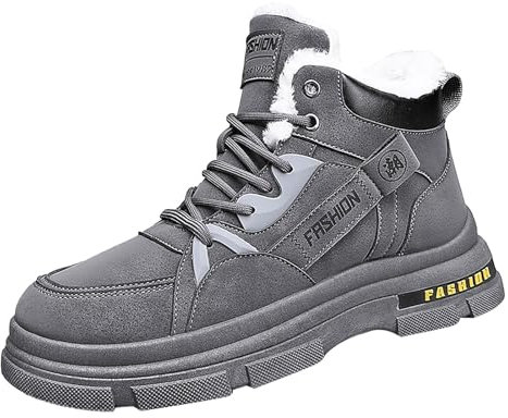 Winterschuhe Herren GefüTtert Thermo Schuhe | Flache rutschfeste Schneeschuhe Sportschuhe | Outdoor Schuhe Herren Mit Dicken Sohlen Baumwolle Schuhe | Bequeme Walkingschuhe Schneestiefel
