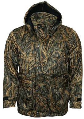 Dallaswear Mossy Oak Shadow Grass Camo Jacka för män | Kamouflagejacka | Fiskejacka | Jaktjacka | Airsoft & andra sporter | Duck Shooting Jacket, Skugggräs, 4XL