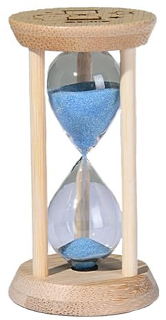 Mini ornamenti a clessidra luminosa di fascia alta, timer creativo, piccola clessidra, vetro, sabbia mobile per lavarsi i denti, clessidra luminosa (1 minuto blu)