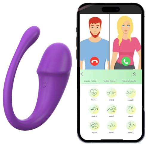 Jinqian Mini Vibrator Vibro Ei mit APP 9 Vibrationsmodifür Unterwegs G Punkt Vibration für Frauen Wasserdicht und Wiederaufladbar Klein Dildo Vibratoren Sex Spielzeug für die Frau Paare,Lila