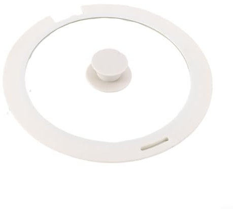 Tapa de silicona con vidrio templado resistente al calor para ollas de 18, 20, 26 cm, diseño antiderrames con agujeros de vapor, accesorio de cocina fácil de limpiar, negro, blanco (B 26 cm)